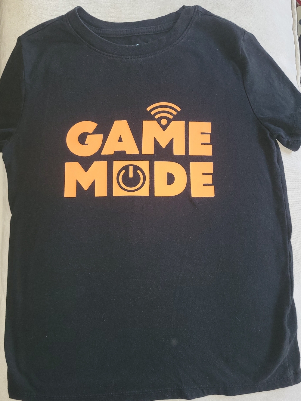 Cat & Jack Black Crewneck Tee with White Logo